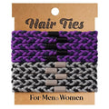 EasYoung 10pcs Braided Men's Hair Ties for Buns, Curly, Thick Dense Hair - Elastic Coils for Men & Women, No Crease