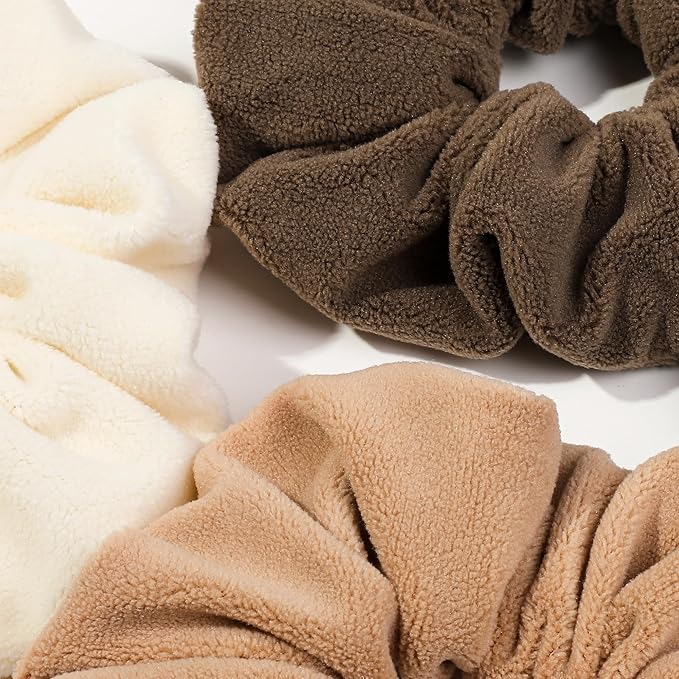 Large Scrunchies for Women's Hair Velvet Extra Big Scrunchie Both for Thick Hair or Thin Hair Curl Hair No Crease Jumbo Ponytail Holder No Hurt Your Hair for Sleep