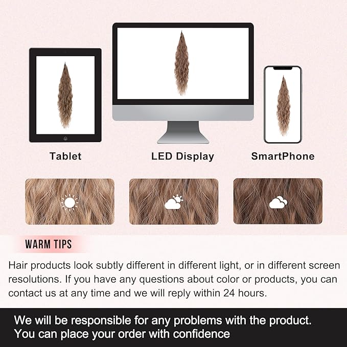 Flufymooz Ponytail Extension, Flexible Wrap Around Ponytail Extension Long Wavy Curly Ponytail Hair Extensions Natural pony tail Synthetic Hairpiece for Women 32 Inch (Chocolate Brown to Light Brown)