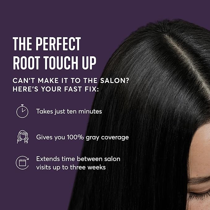 Madison Reed Root Perfection Permanent Root Touch Up, Black 3N Corato, 10 Minutes for 100% Gray Root Coverage, Ammonia-Free Hair Dye, Two Applications