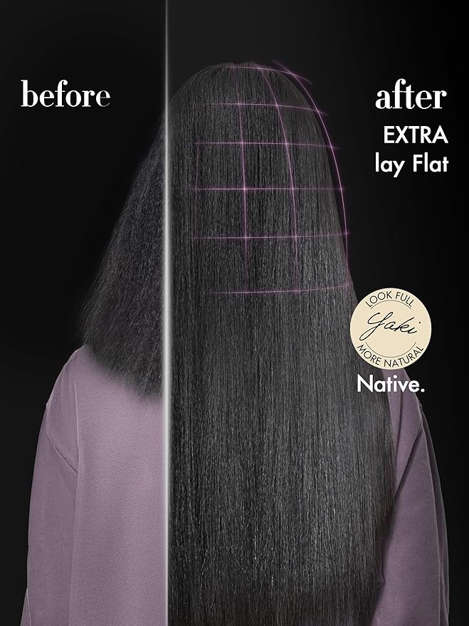 LUVME Yaki Straight Seamless 110g 7Pcs Clip in Hair Extensions Full Max with 24inch Remy Human Hair Extensions, Natural Black 100% Real Soft Hair