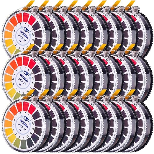 Jovitec Universal Ph Test Paper Strips Ph Test Strips Roll, Measure Full Range 0-14 Each 16.4 ft(24 Rolls)