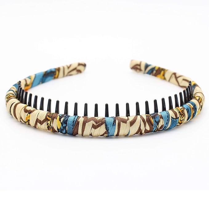 boho bandeau headbands hairband for women Non-slip hair bands Teeth Comb Hair Accessories Resin hair hoop (4 pcs)