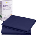 California Design Den Pillow Cases Queen Size Set of 2-1000 Thread Count Sateen, Soft & Thick 100% Cotton Queen/Standard Pillow Case Pair, Durable - Navy Blue