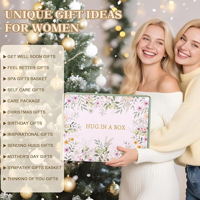 Self Care Gifts for Women Birthday, Get Well Soon Gift Baskets for Women Spa Care Package, Inspirational Thinking of You Sending Sunshine Sunflower Gifts, Sympathy Christmas Gift Ideas for Mom Friend