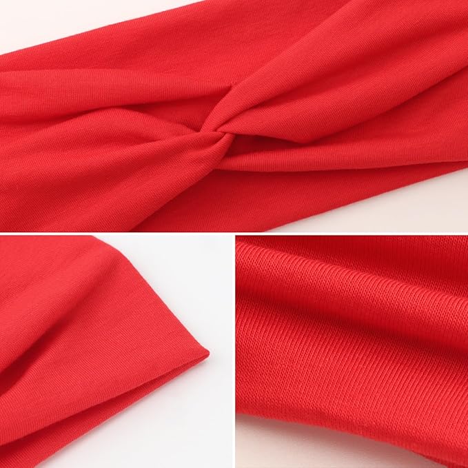 DRESHOW Headbands for Women Girls Vintage Headband Knotted Headwraps Criss Cross Hair Bands Accessories