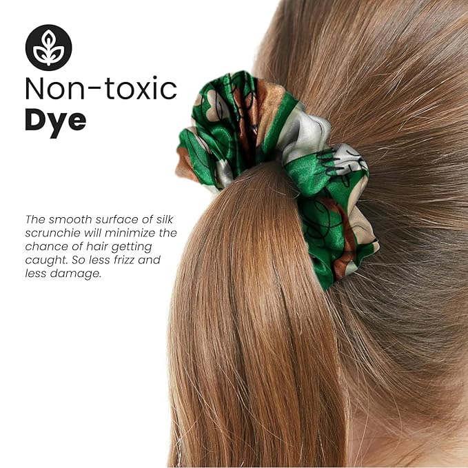 cute design scrunchies for all hair type elastic hair band great for ponytails XL srcunchies set these soft hair ties is great for every occasion (hearts)