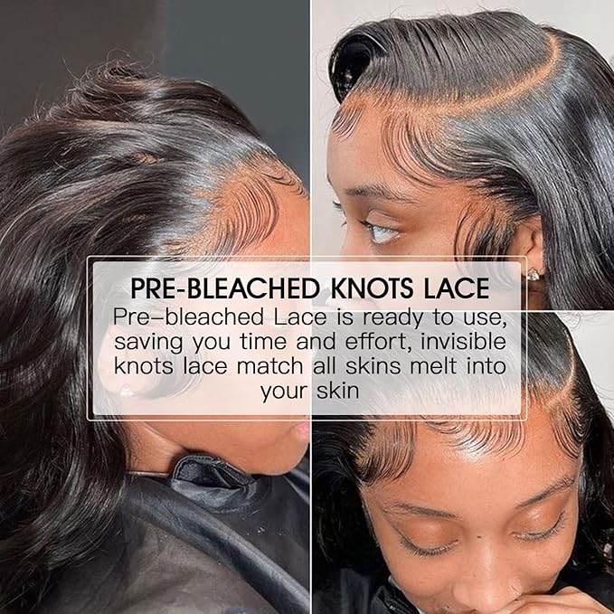 Lemoda Body Wave 13x6 Full Lace Frontal Virgin Human Hair Wigs 210% Density 22Inch Body Wave Top 15A 13x6 HD Transparent Lace Front Wig Pre-Bleached Knots Invisible Lace Tiny Knots