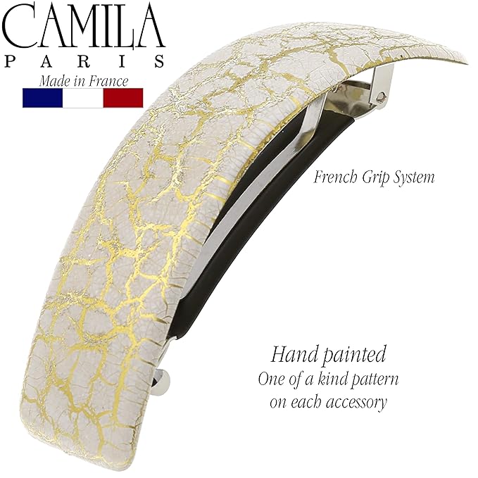 Camila Paris CP2553 French Hair Barrette Clip for Girls for Thick Curly Wavy Long Hair, Strong Hold Grip Hair Clips for Women, Automatic, No Slip Durable Styling Girls Hair Accessories, Made in France