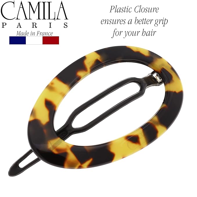 Camila Paris CP2794 French Hair Barrette Clip for Women, Handmade, Tokyo, Slide-in Metal-Free Closure, Strong Hold Grip Hair Clips for Girls, No Slip Durable Styling Hair Accessories, Made in France