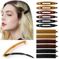 12pcs Hair Barrettes Set for Women and Girls, Hair Clips for Thick Thin Fine Hair, Non-metal Hair Accessories, Non-Slip Grip Handmade Snap Hairpin, BPA Free (LY14)