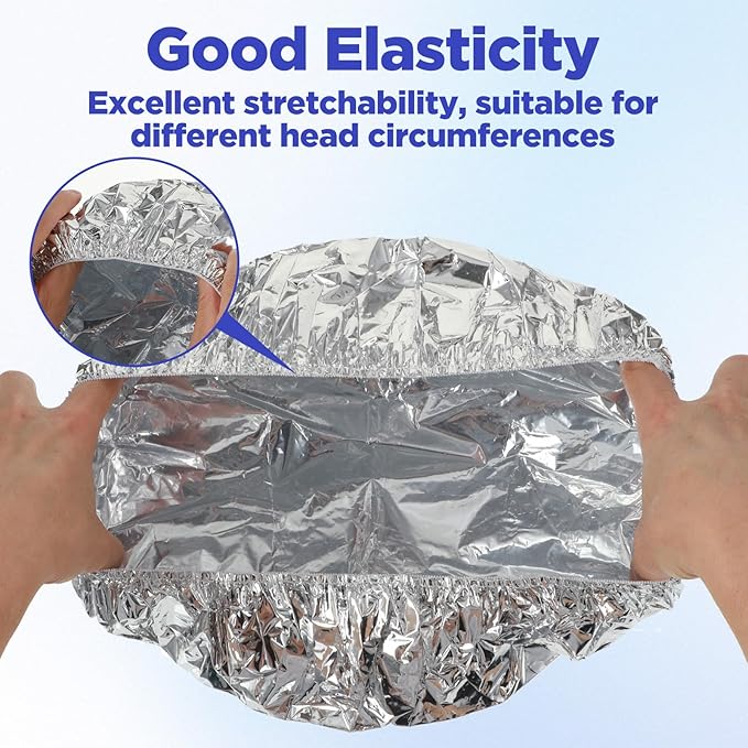 4 Pcs Conditioning Caps Made of Aluminum Foil, Reusable Thickened Shower Caps for Hot Oil Hair Treatment, Pieces Shower Cap Heat Cap For Deep Conditioning, Home And Salon Use, Hair Dyeing