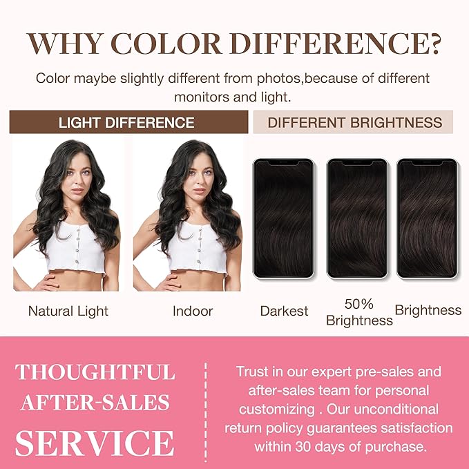 GOO GOO Clip in Hair Extensions Real Human Hair, Remy Human Hair Extensions Clip ins for Women, Natural Human Hair, 22inch 200g 9Pcs, #2 Dark Brown