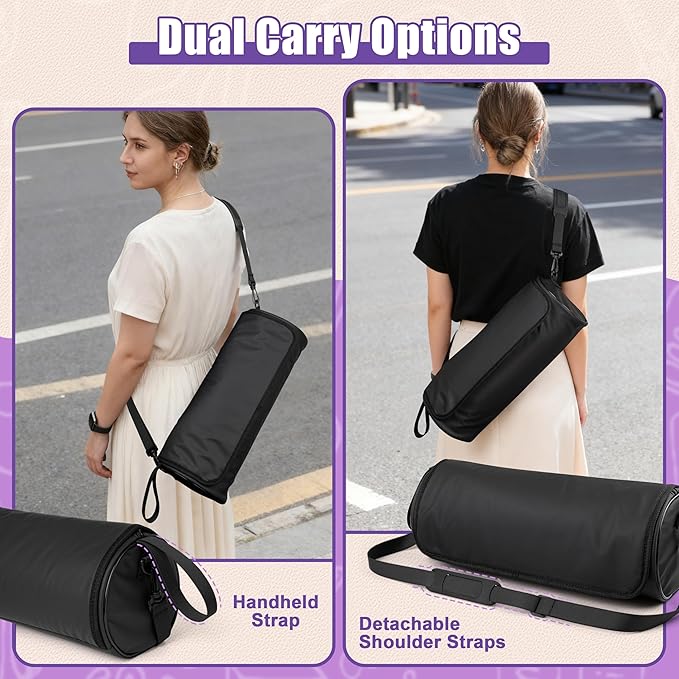 Hair Tools Travel Bag, Hair Tool Organizer with Large Heat Resistant Mat, Hair Dryer Curling Iron Travel Case for Flat Irons, Straighteners and Haircare Accessories