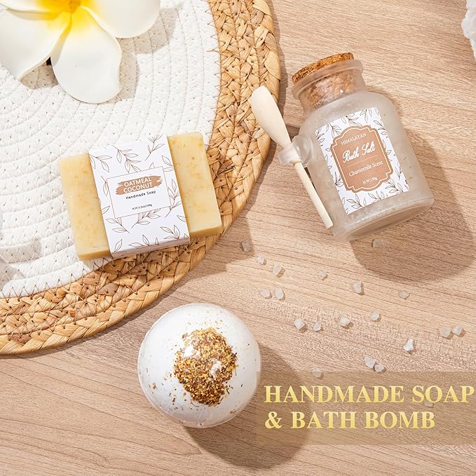 Get Well Gifts for Women Self Care Gifts Basket - Relaxing Spa Care Package After Surgery Thinking of You Birthday Gift - Feel Better Sympathy Gift Set for Her Mom Sister Friend Wife (Beige)