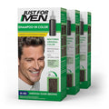 Just For Men Shampoo In Color, Hair Color for Men with Keratin and Vitamin E for Stronger Hair, Restores Natural Hair Color, Medium-Dark Brown, H-40, Pack of 3