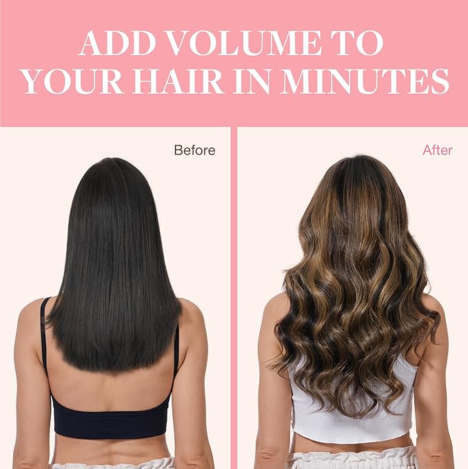 GOO GOO Clip in Hair Extensions Real Human Hair, Remy Human Hair Extensions Clip ins for Women, Natural Human Hair, 26inch 135g 7Pcs, 1B/6/1B Balayage Natural Black to Chestnut Brown