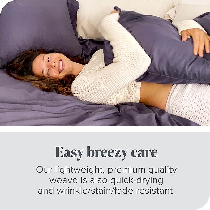 Bare Home Microfiber Bulk Pillow Cases - Standard/Queen Size Set of 4 - Cooling Pillowcases - Double Brushed - Coronet Blue Pillowcases 4 Pack - Easy Care (Standard - 4 Pack, Coronet Blue)