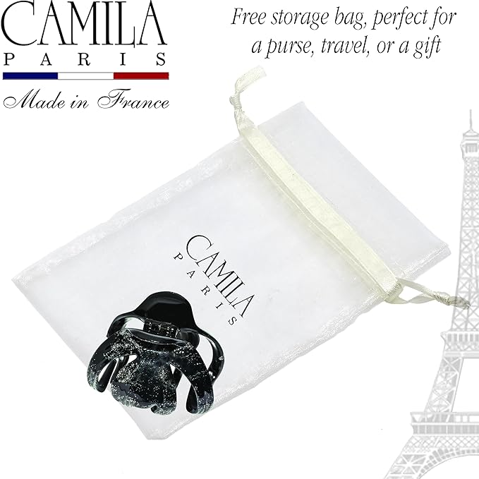 Camila Paris CP3870 French Octopus Hair Clip for Women Thick Hair and Long Curly Wavy Hair, Girls Hair Claw Clips, Styling Claw Clip for Thick Hair, Strong Hold No Slip Grip, Made in France