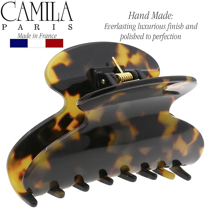 Camila Paris CP3038 French Hair Clip for Women, Tokyo, for Thick Hair for Long Curly Wavy Hair, Girls Hair Claw Clips Jaw, Styling Hair Accessories for Women, Strong Hold No Slip Grip, Made in France