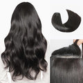 LUVME Invisible Clip in Hair Extensions Real Human Hair, 20 inch 110g 6Pcs, Natural Black Remy Human Hair Extensions Clip ins for Women, Natural Human Hair