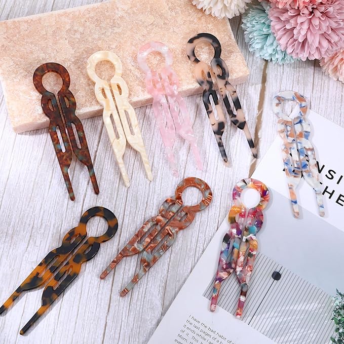 8 Pcs French Hair Pins for Women French Hair Clips Elegant Design Accessories Suitable for Christmas Valentines Wedding Birthday Thanksgiving Hairpin Gifts (Set A)