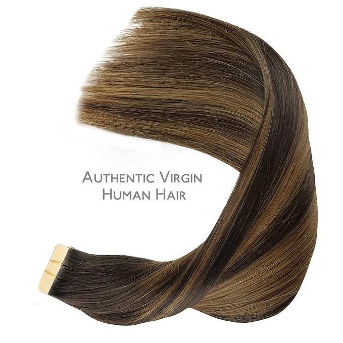 WENNALIFE Tape in Hair Extensions Human Hair, Remy Hair Extensions Straight Human Hair Tape in Extensions Skin Weft Extensions