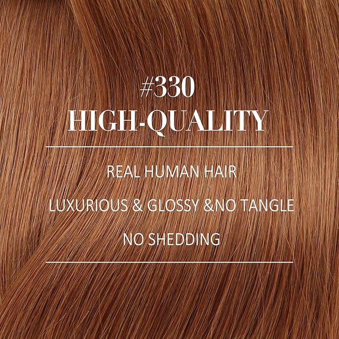 YoungSee Clip in Human Hair Extensions Copper 22inch Human Hair Extensions Clip ins Copper Hair Extensions Real Human Hair Clip ins Long Straight Hair 120g 7pcs