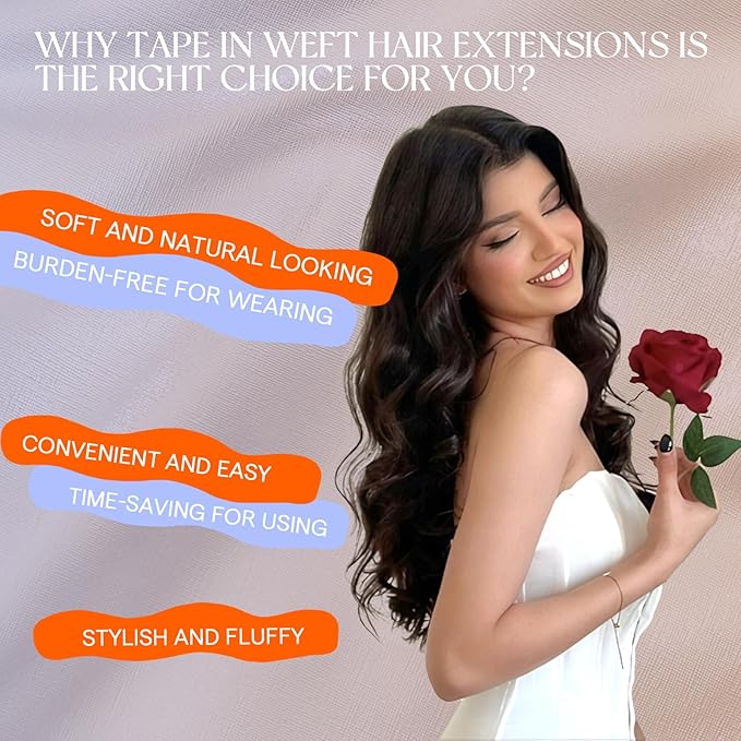 Full Shine Genius Weft Hair Extensions Human Hair Color 8 Ash Brown Ombre 60 Blonde And 18 Dark Ash BLonde Invisible Skin Weft Tape in Extensions Long Tape Weft 20 Inch A Piece 50G for Daily Wear