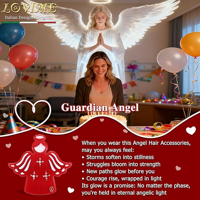 Mom To Be Gift "Guardian Angel" Premium Acetate French Hair Barrette Clip, Christian Pregnancy Gifts for Expecting Mom, Unique Wishing Well Cheer Mom Gift, First Time Moms Gifts With Gift Box