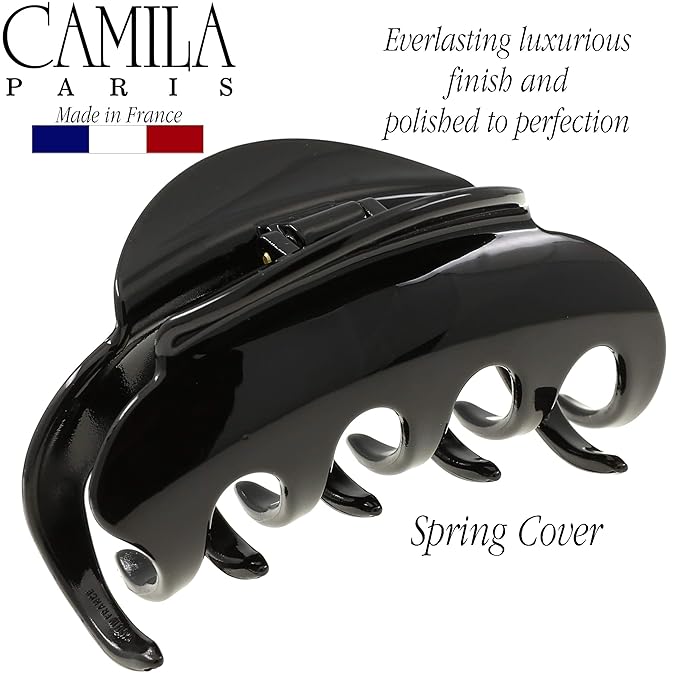 Camila Paris CP2385 French Hair Clip for Women for Thick Hair for Long Curly Wavy Hair, Large, Girls Hair Claw Clips Jaw Styling Hair Accessories for Women, Strong Hold No Slip Grip, Made in France