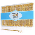 400 Ct SlideProof Bobby Pins, Metallic Blonde, High Gloss Bobby Hair Pins for Styling, Lock In Style, Comfortable, Pain-Free Hair Accessories for Women & Men, All Hair Types