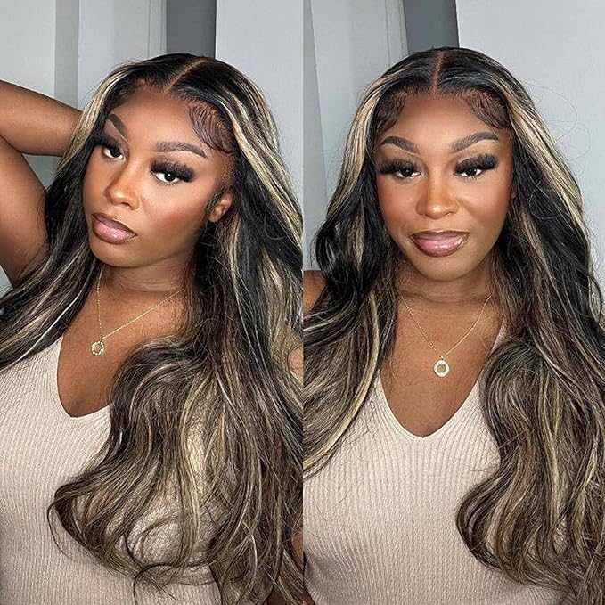 WOWANGEL 13x6 HD Lace Front Wigs Human Hair Body Wave Pre Plucked SKINLIKE 0.1mm Extremely Thin Real HD Lace Front Wigs 250% Density Glueless Human Hair Wigs for Women 22 Inch