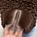 SKINLIKE Real HD Lace Wig, Deep Wave Lace Front Wigs Human Hair, 13x6 HD Full Lace Frontal Wigs 0.10mm Ultra-thin Pre-Plucked Invisible Lace Chocolate Brown Human Hair Wig 20 Inch