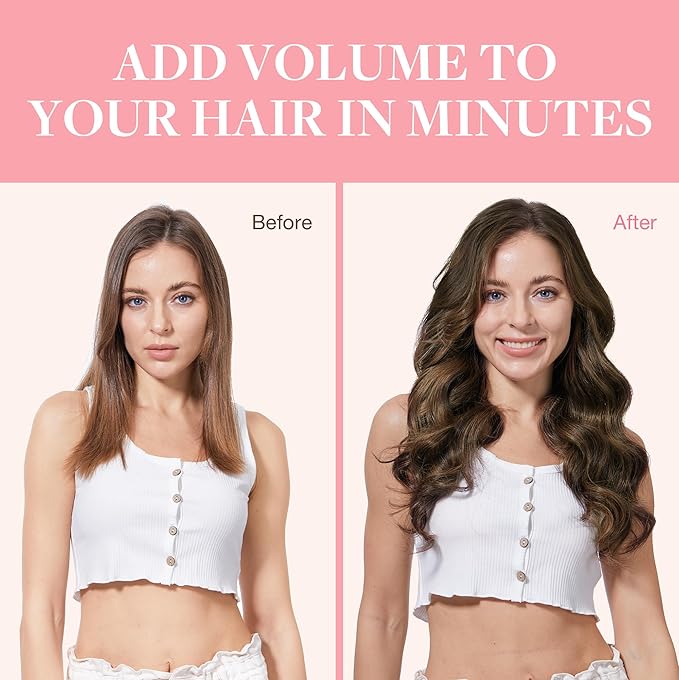 GOO GOO Clip in Hair Extensions Real Human Hair, Remy Human Hair Extensions Clip ins for Women, Natural Human Hair, 12inch 85g 7Pcs, 2/6/2 Balayage Dark Brown to Chestnut Brown