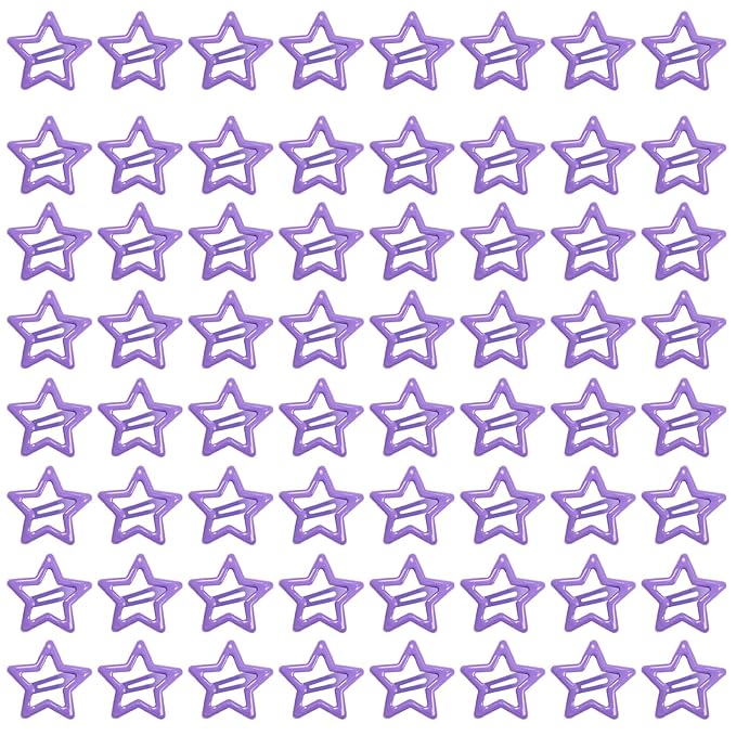 64 Pcs Metal Snap Hair Clips for Women,Small Snap Barrettes for Women Girls Thick Fine Hair (Purple)