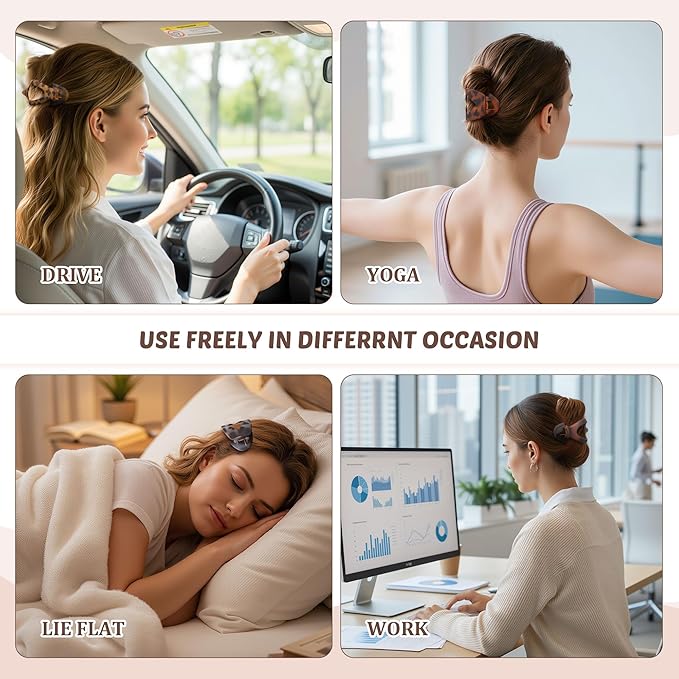 Lourny Flat Hair Clips for Women, French Flat Claw Clips & Duckbill Hair Clips for Thin Hair Lightweight Non-Slip Claw Clips for Women 6PCS