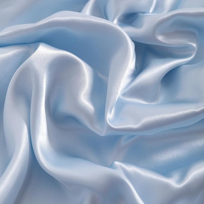 NTBAY 2 Pack Satin Queen Pillowcases for Hair and Skin, Luxurious and Silky Pillow Cases with Envelope Closure, 20x30 Inches, Aqua