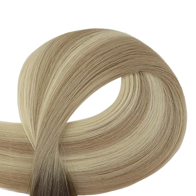 Full Shine Virgin Tape in Hair Extensions Human Hair 5Pcs Color 2/18/22 Balayage Injection Tape in Extensions 18 Inch Machine Remy Human Hair Extensions Seamless Skin Weft Tape in Hair 12.5Gram
