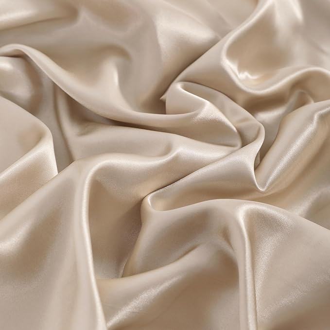 NTBAY 12 Pack Satin Standard Pillowcases for Hair and Skin, Luxurious and Silky Pillow Cases with Envelope Closure, 20 x 26 Inches, Taupe