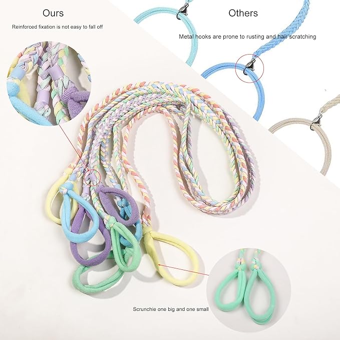 Sport Hair Ties for Women Pony Tails Elastic Hair Ties for Gym Braided Hair Ties Spiral Hair Ties for Swimming Sports