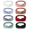 Elastic Knotted Headbands for Women Wheat Pattern Cloth Head Hair Bands for Women's Hair Non Slip Boho Wrap Twisted Hair Accessories