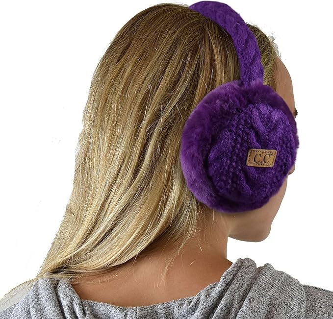 C.C Soft Winter Warm Adjustable Headband Ear Warmer Earmuffs