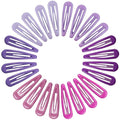 24 PCS 2.36 In Metal Snap Hair Barrettes For Women Water Drop Shape Hair Clips For Thick Thin Fine Hair,Bright Pink Purple