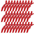 30 Pack Red Alligator Hair Clips for Styling Sectioning Large Salon Pro Hair Clips for Barber Hair Coloring, Cutting, Sectioning Big Gator Clips Hair Styling Accessories for Women Men