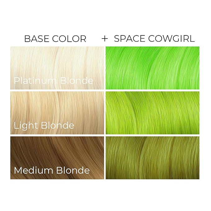 Arctic Fox Semi-Permanent Hair Dye, Vegan & Cruelty-Free, Ammonia-Free, Conditioning, Vibrant Green Hair Color, Space Cowgirl, For Pre-Lightened Hair, 8 Fl Oz