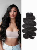 LUVME Invisible Clip in Hair Extensions,Body Wave 16 Inch 2 Pack 220g 12pcs Human Hair Invisible Clip ins Hair Extensions Natural Black Hair for Women