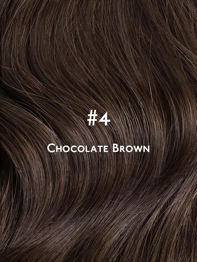 WENNALIFE Genius Seamless Clip in Hair Extensions Real Human 20 inch 140g 7Pcs Chocolate Brown Hair Extensions Clip Ins Luxury Remy De Cabello Humano Straight Invisible Fuller Reusable