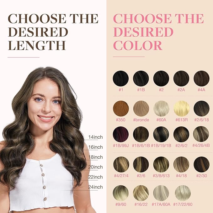 GOO GOO Tape in Hair Extensions Human Hair, 1B/19/1B Natural Black to Light Blonde, 26inch 60g 20pcs, Skin Weft Seamless Invisible, Silky Straight with Thick Ends, Remy Human Hair