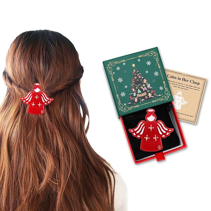 Inspirational Birthday Gifts for Girls "Guardian Angel" Hair Clips, Cute Back to School Gifts for Student from Teather, Daughter Granddaughter Nephew, Christmas Stocking Stuffer Gifts